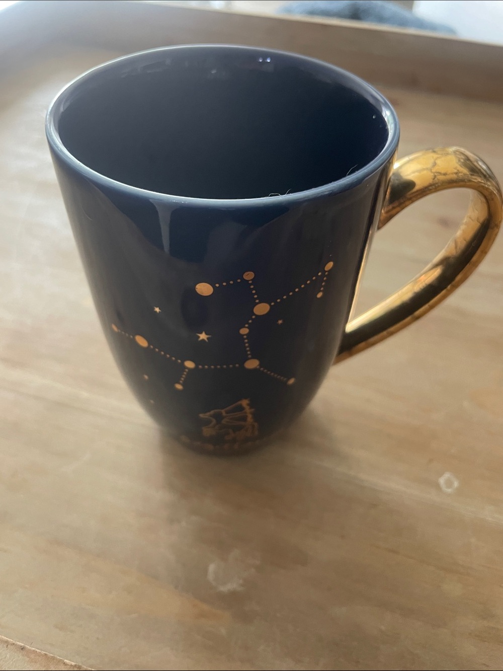 Streamline Astrology Sagittarius Mug with Gold Handle and Constellation